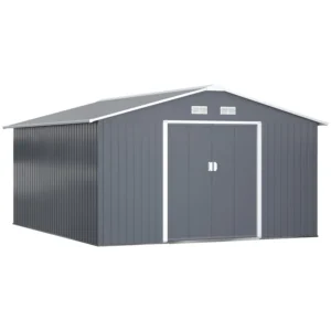 Zeligashop Heavy-Duty Metal Garden Storage Shed