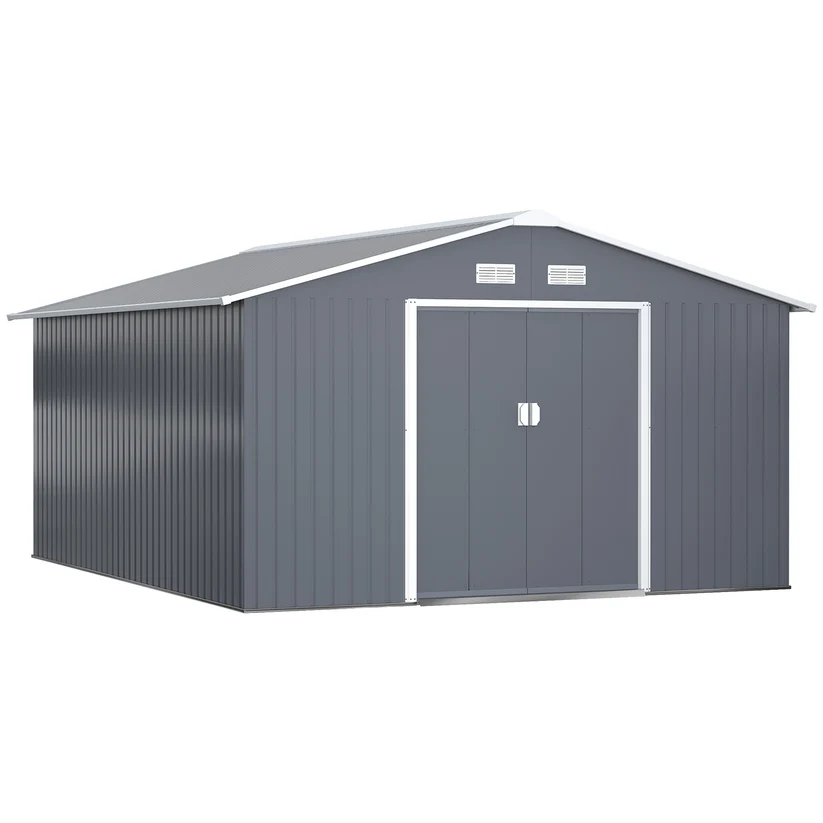 Zeligashop Heavy-Duty Metal Garden Storage Shed