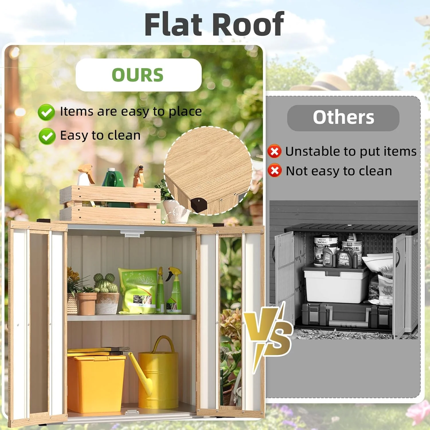 Zeligashop Small Metal Garden Storage Shed - Image 5