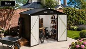 6ft x 4ft Galvanised Steel Garden Shed - 2 Colours! - Image 2